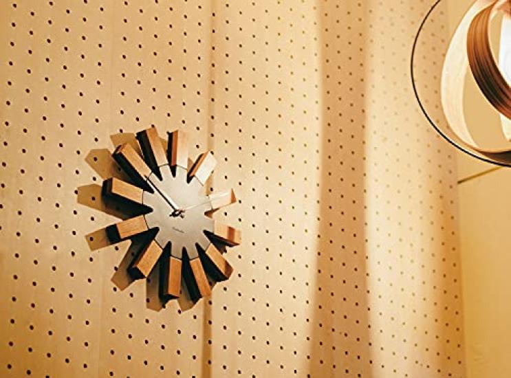 Interform Wall Clock Vierko White Nordic Wood W25 X H25 X Sweep Movement CL-2949WH D2.5cm