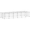 28 Piece Pet Cage with Door Black 35 X 35 Cm Steel