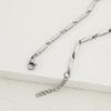 Niche design sense titanium steel melon seed chain bracelet men's versatile light luxury Ins hip-hop street style bamboo leaf plain chain