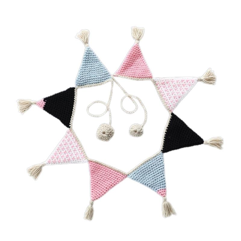 

Handmade Wall Garland Handmade Rainbows Bunting Baby Photography Flag Charming Perfect for Baby Shower or Birthday Party