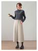 Women's 2025 Winter High-Waisted Wool Blend Wide-Leg Pants: Petite & Plus, Thickened, Slimming, Casual Cropped Commuter Style.