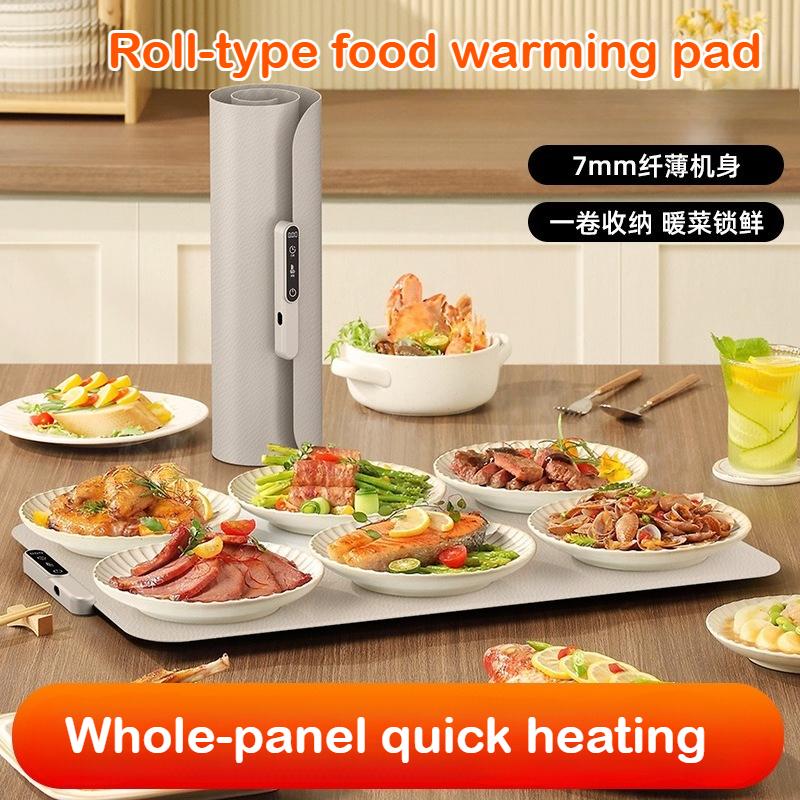 European standard food warmer plate, household heat preservation hot dish plate, silicone foldable heating food warming mat