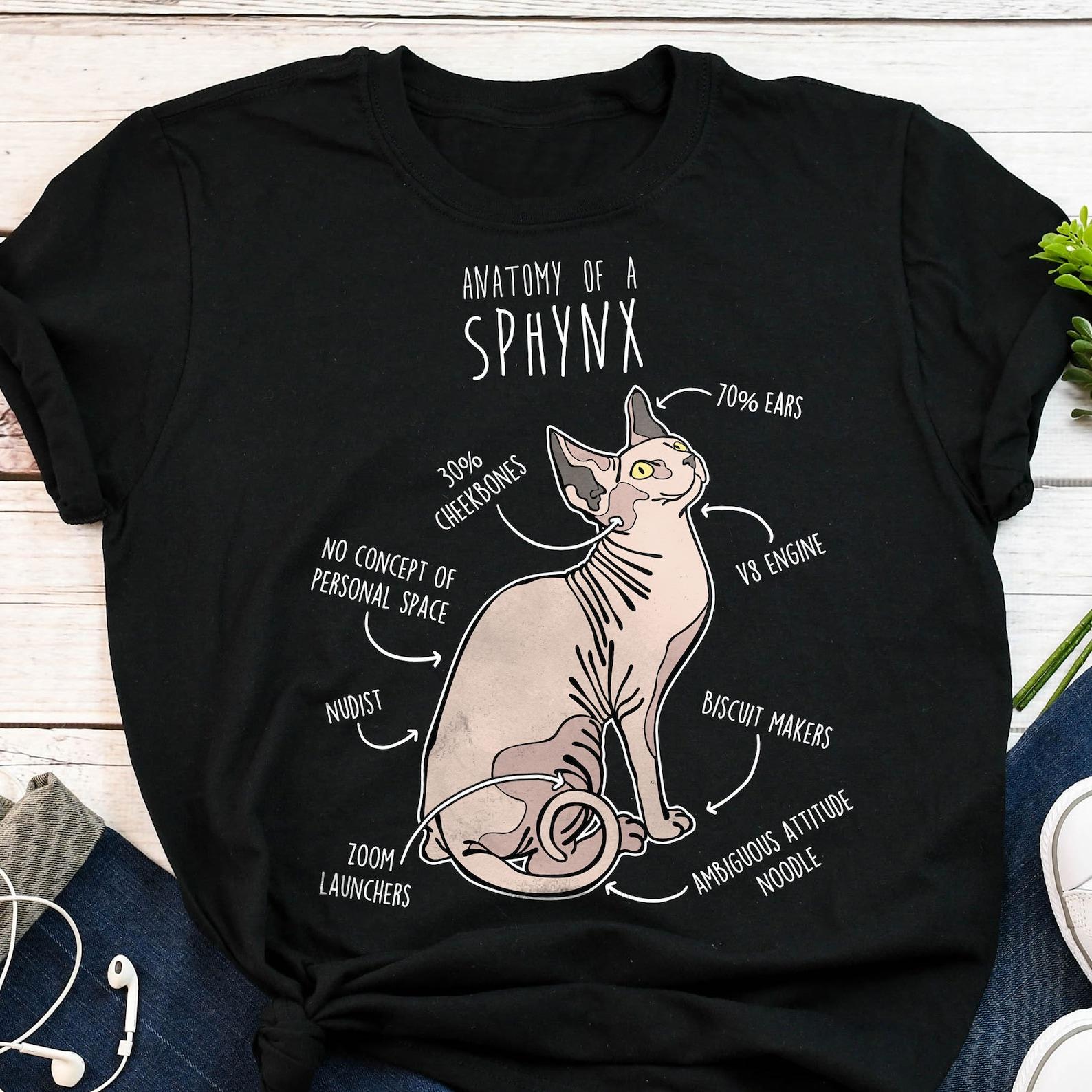 Sphynx Cat Shirt, , , Funny Cat Lover Gift, Cute Pet T-shirt, Sphynx Lover Tshirt, Sphinx Tee, Sphynx Mom, Dad, Hairless Animal 120