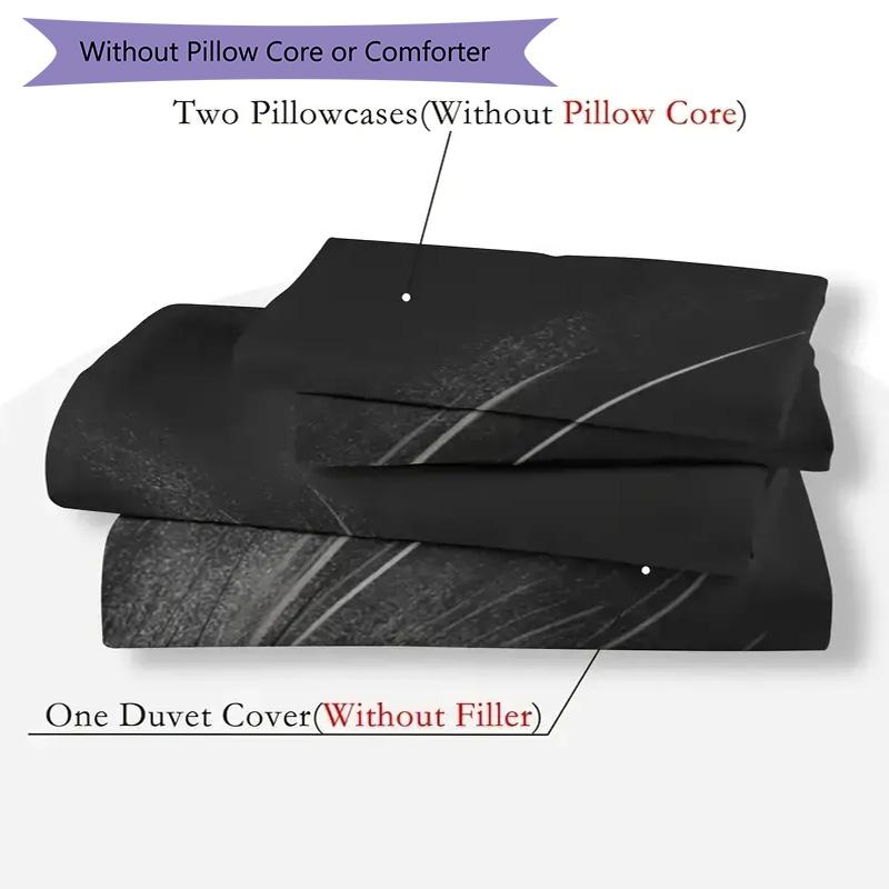 Ensemble de literie 3 pièces imprimé Nirvana Housse de couette avec deux taies d'oreiller Linge de lit doux pour chambre à coucher à la maison