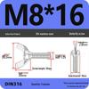 304 Stainless Steel Hand-Tightening Butterfly Weld Screws - Ram Horn M4 M5 M6 M8