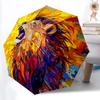 1PC Lion Roar Automatic Folding Umbrella Portable Collapsible 8-Rib Umbrella for All Seasons, Casual Outdoor Accessory, A28