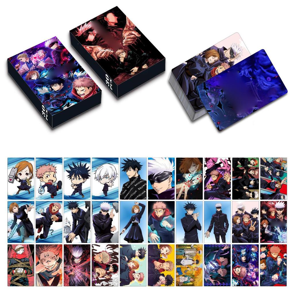 30pcs Anime Character Double-Sided Card Set Collectible Cards with Storage Box for Fans and Collectors Suitable for Display and Collection