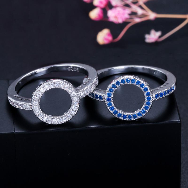 J0098 Micro-Set Zircon Ring, Simple Personalized Ring Hand Jewelry