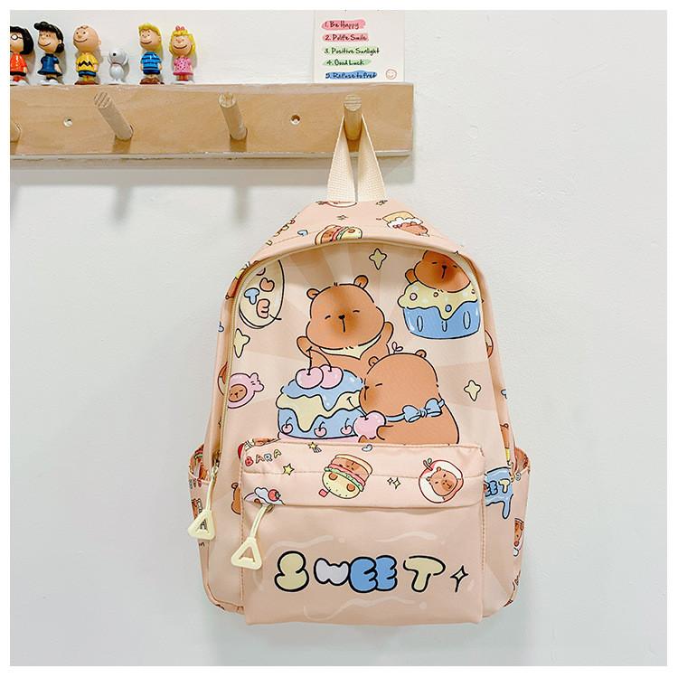 Adorable Cartoon Capybara Kids Backpack For Boys And Girls Stylish And Fun Design