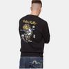Evisu Letter Print Crew Neck Pullover Long Sleeve Sweatshirt Unisex sweatshirt Black 2EAGNM1SW424XXCT