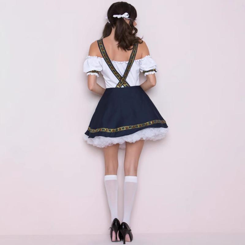 Oktoberfest costumes, girl beer girl suspender skirt maid restaurant work party costumes