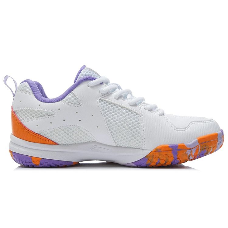 Li-Ning All-Around King Shock Absorbing Wear-Resistant Non-Slip Low-Top Badminton Shoes Women sneaker Lilac AYTP004-5