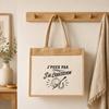 Sac Cabas - PLANETEE - J’peux pas minimaliste - Toile de jute &amp; coton - Beige - 43×33×21 cm (21 L)