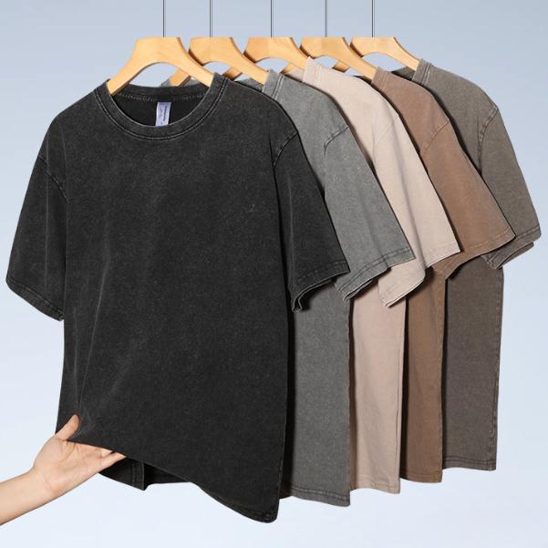 2025 Sommer gewaschen Vintage T-Shirts Straße Hip Hop Retro Punk T-Shirt Frauen Harajuku Casual Baumwolle Kurzarm Wash Top