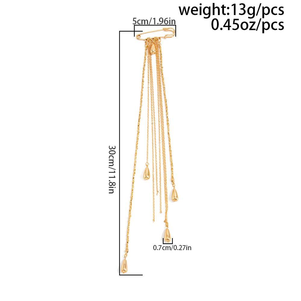 Legierung Quasten Kette Brosche Übertrieben Perlen Festes Ornament Neu Kleidung Krawattennadel Herren