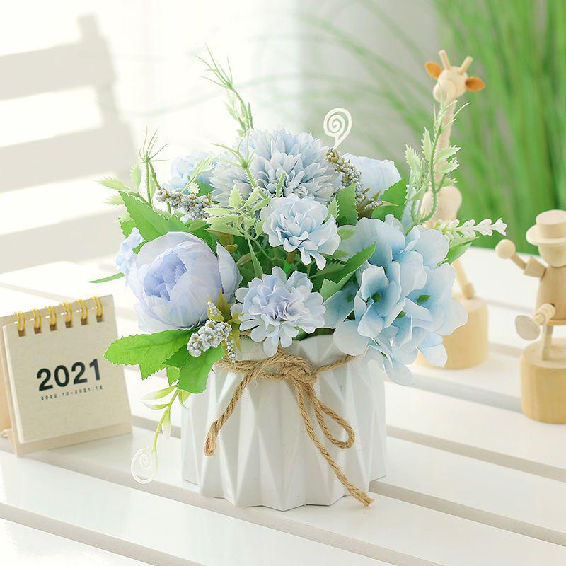 Artificial Flowers Desktop Ornament for Living Room and Dining Table Decoration