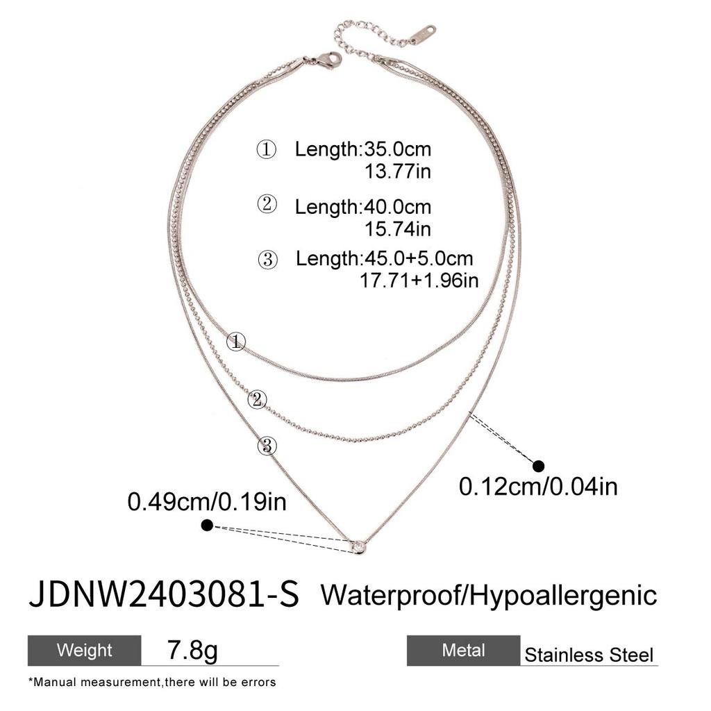 Uworld Gioielli Semplici Placcato Oro 18K Collana a Strati Catena Piatta Serpente Collana a Corda Serpente in Acciaio Inossidabile Regalo