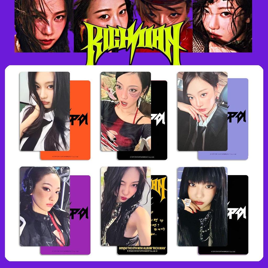 Aespa Rich Man Official Photo Card Album with Bonus WVS K4 AM Benefit Card