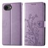 For iPhone 16e Wallet Case Butterfly Floral Imprint PU Leather Phone Cover with Wrist Strap