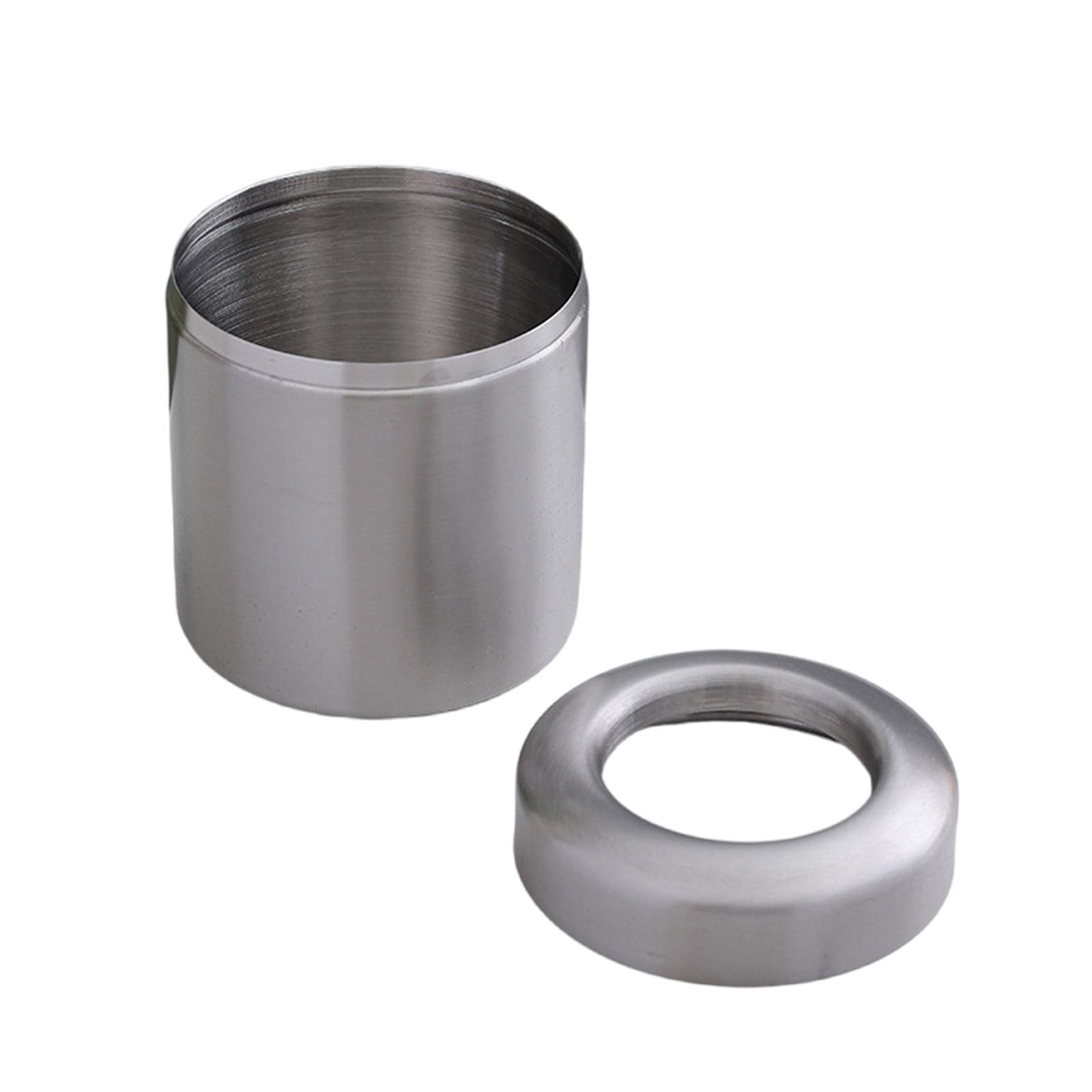 

Desktop Small Bin Stainless Steel Waste Bin Tabletop Recycling Trash Can Metal Countertop Trash Bin1.5L for Office Car