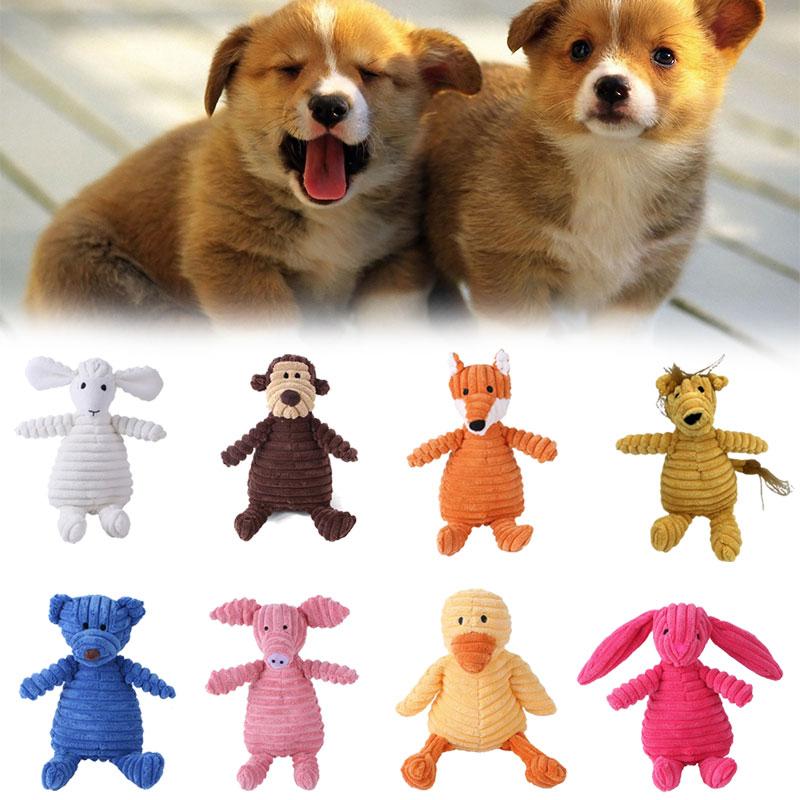 Dog Play Corduroy Plush Doll Tooth Grinding Tool Soundmaking Toys Shape Animal