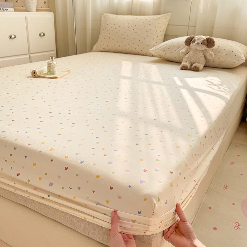 Spring/Summer A-Class Cotton-Like Fitted Sheet: Skin-Friendly, Non-Slip, Dustproof Mattress Protector