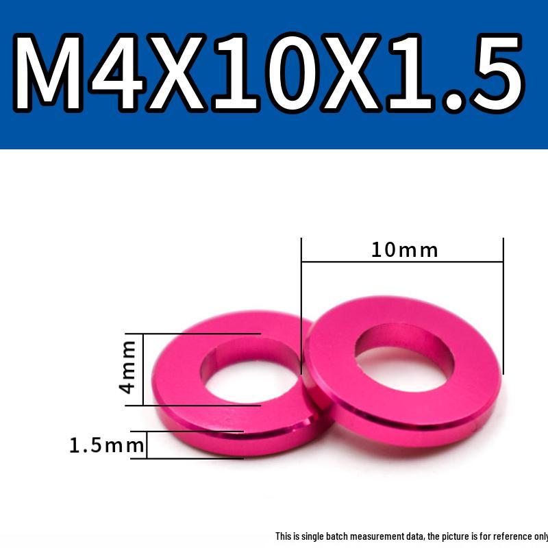 Colorful Aluminum Alloy Flat Washer & Spacer (M4/M5/M6/M8)