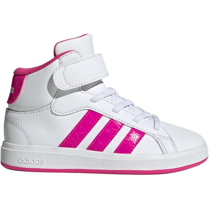 Adidas GRAND COURT Mid top Kids' Skateboarding Shoes White Sneakers JR0806