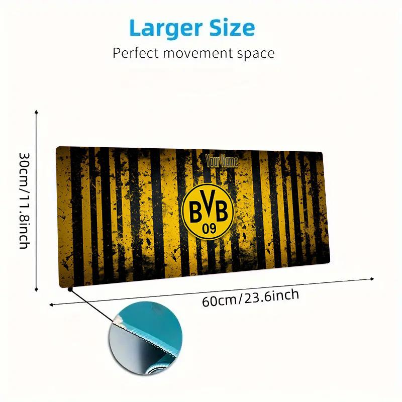 Bsc Young Custom Name Large Size Mouse Pad Large Gaming Table Cushion Non-slip Laptop Tablet Big Mousepad XXL Mat Mini PC Playmat With Lock edge