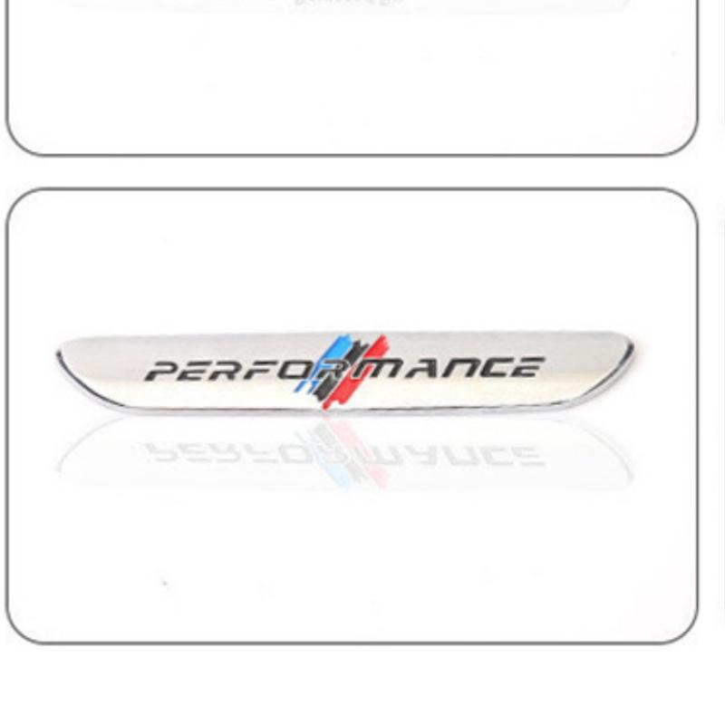 BBKY7 1Pcs Metal Performance Car Side Fender Rear Trunk Emblem Badge Sticker Decals for BMW M 1 3 4 5 6 7 Car Decorations Stlying