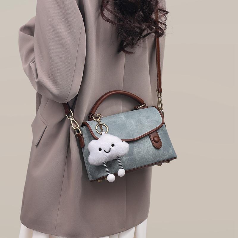 Women'S Bag, Shoulder Bag, Cambridge Bag, High-End Sense And Versatile Denim Blue Crossbody Bag