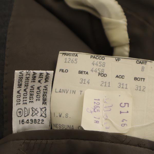 Lanvin Made In Italy Wool Tailored Jacket 46 Gray Men's Used