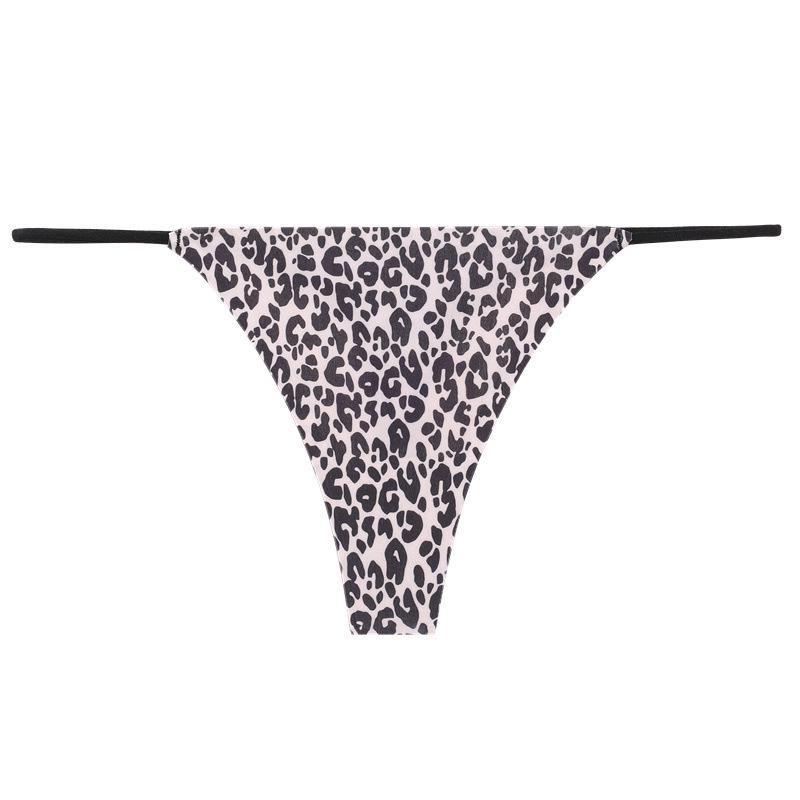 Leopardenmuster Eis Seide Nahtlos Niedrige Taille Damen Slips