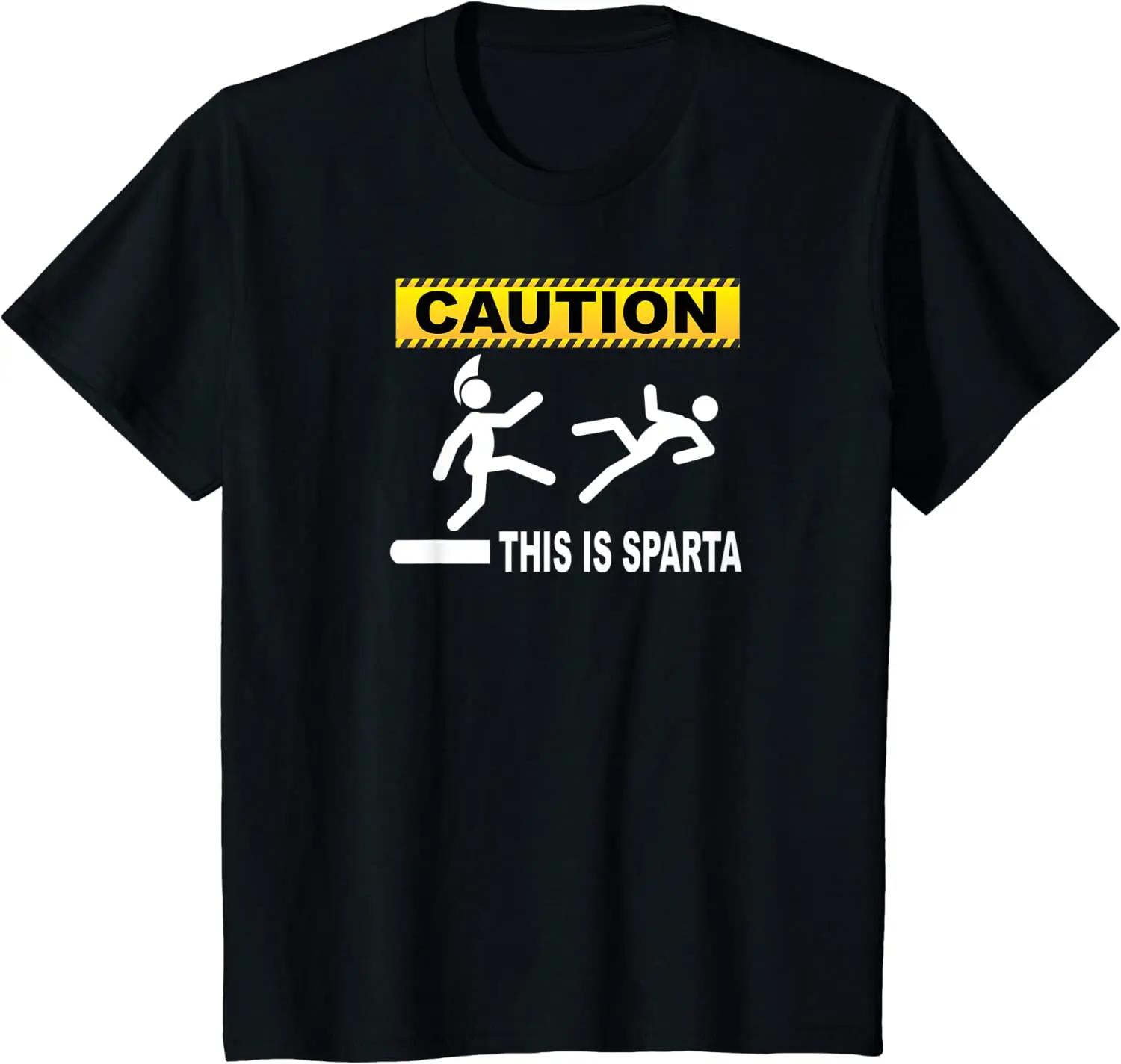 

Caution This Is Sparta Humorous TShirt 100 Cotton ONeck Summer Short Sleeve Casual Mens Tshirt Size S3XL S