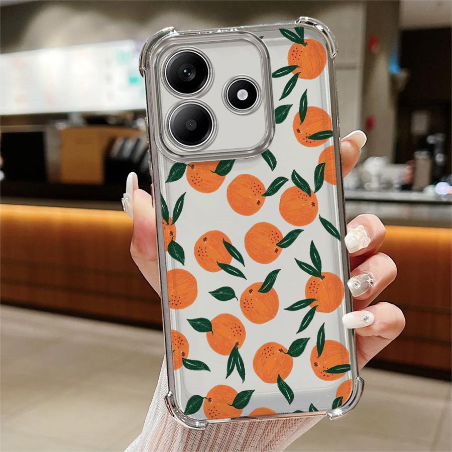Cartoon Orange Phone Case for Xiaomi Redmi Note 9S 13 10 Lite 10s 14 10 Pro 11s 11 12 Pro 9Pro Soft Cover