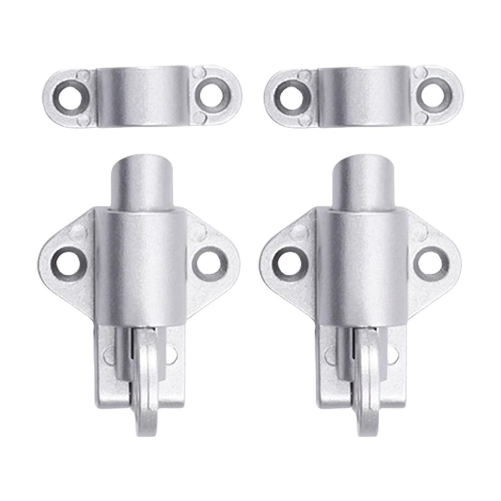 2Pcs Spring Door Bolt Lock Window Security Pull Rings Spring Bounce Door Bolt Latches Lock Aluminum Alloy Door Latches