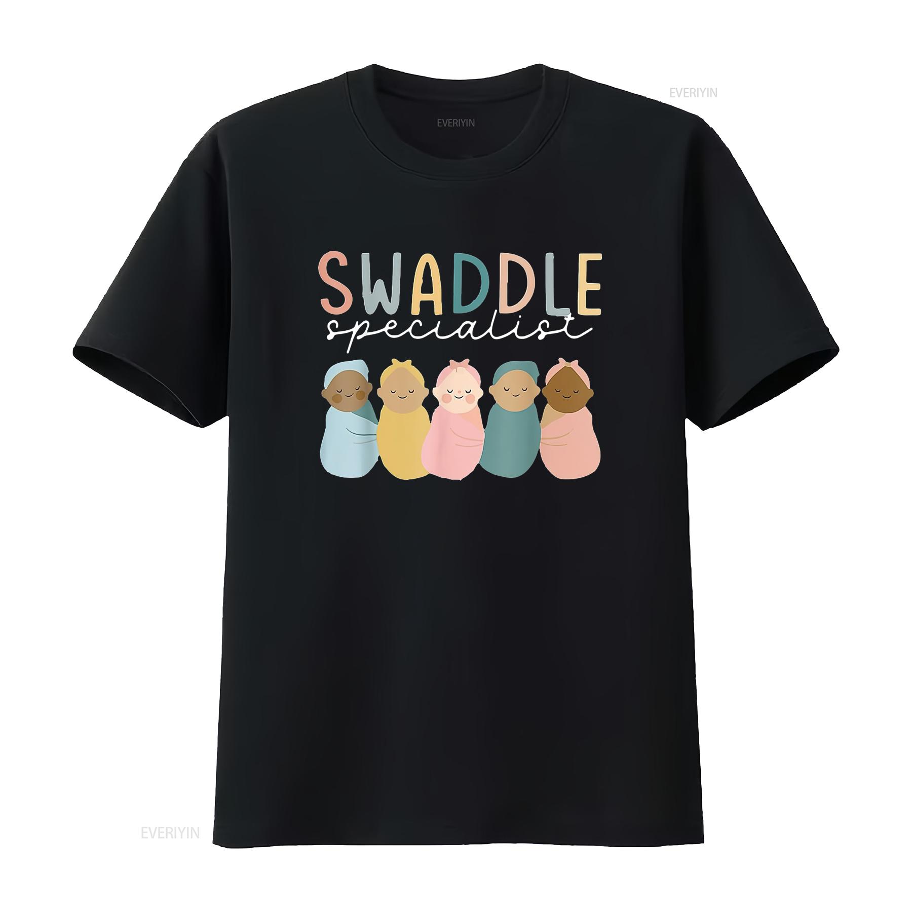 

Swaddle Specialist NICU Mother Baby Nurse Tech Neo Trendy T Shirt for Women Comfortable and Stylish Summer Top vintage Washed 4XL