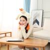 Funny White Goose Plush Head Hat, Cartoon Animal Headgear for Photography Cosplay Party Shooting Props