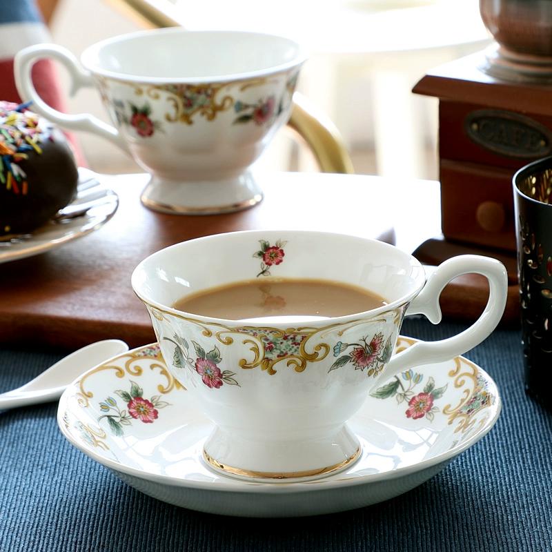 Bone China Tea Cup and Saucer Sets,Porcelain Tea Set with Teapot, Sugar Bowl,Creamer Pitcher,Floral Vintage Tea Cups and Saucers for Party Gift Giving
