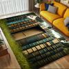 Book Door Crystal Velvet Office Chair Mat Area Rug - Non-Slip, Floor Mat, Office Desk Chair Rugs,Christmas Gift-1106205