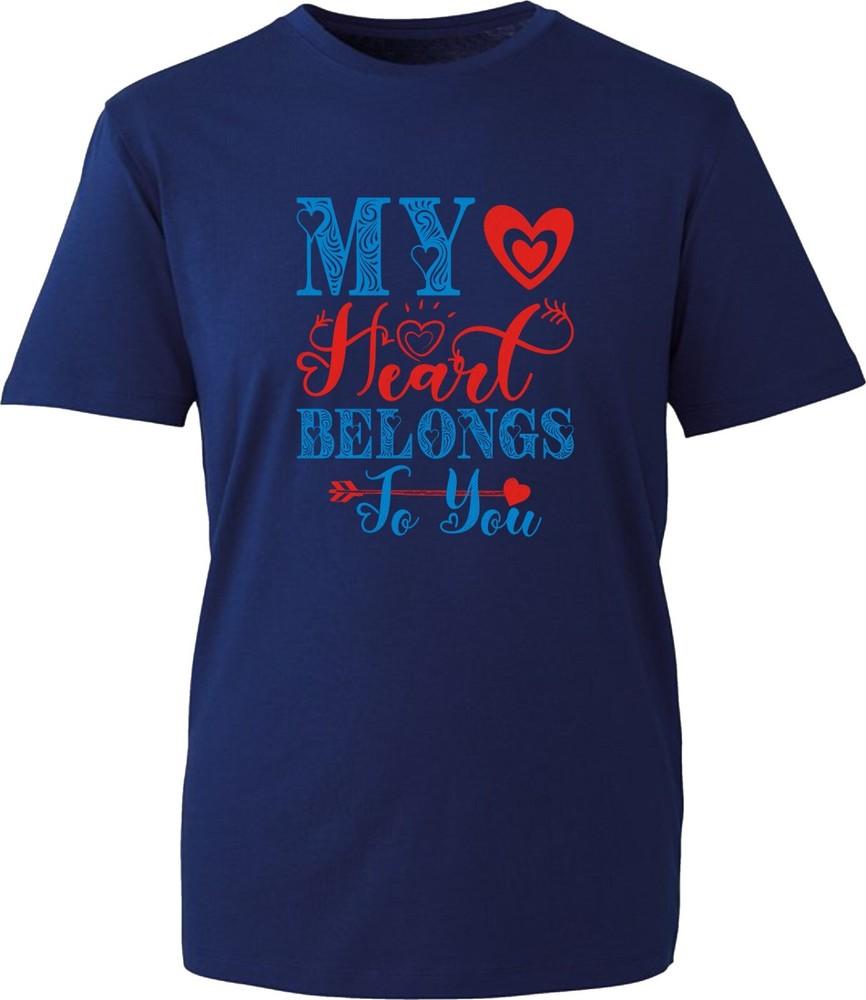 Valentine Day TShirt My Heart Belongs Too You Lovers Day Unisex Gift Tee Top S