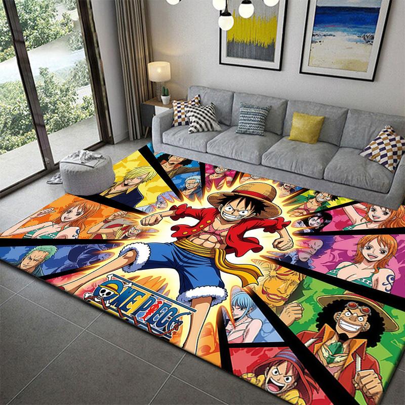 One Piece Stylish Anime Print Carpet Soft Durable Non-Slip Home Floor Rug 60x90cm