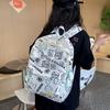 Schoolbag Schoolbag for Female Junior High School Students Korean Version of Fresh Printing Travel Backpack Large Capacity Primary School High School