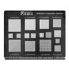 Amaohui Xiu Multi-functional Solder Paste Stencil with 45° Offset Holes (0.3/0.35/0.4/0.5 Mesh)
