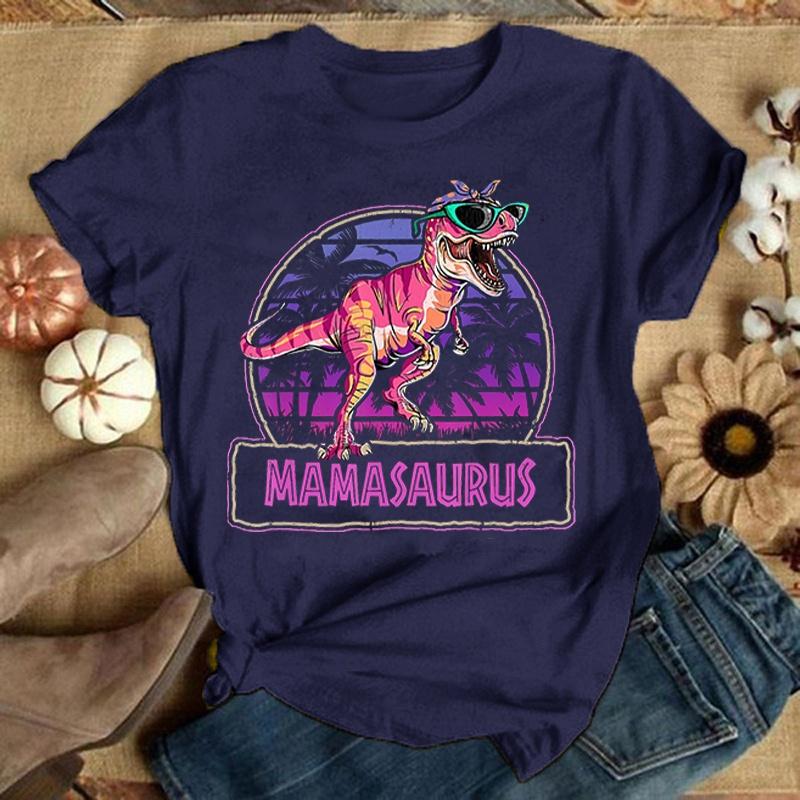 Mother'S Day Mamasaurus Dinosaur T-Shirt Men Women Fashion Harajuku T Shirt Summer Cool Short Sleeve Hip Hop Top Tee