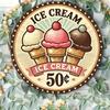 Vintage Ice Cream 8x8 Inch Metal Tin Sign Retro Wall Decor for Kitchen Cafe Bar