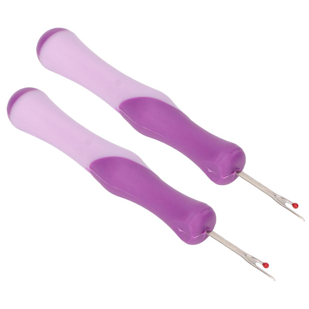2pcs Sewing Seam Rippers DIY Handcraft Stainless Steel Embroidery Remover with Ergonomic Handle for