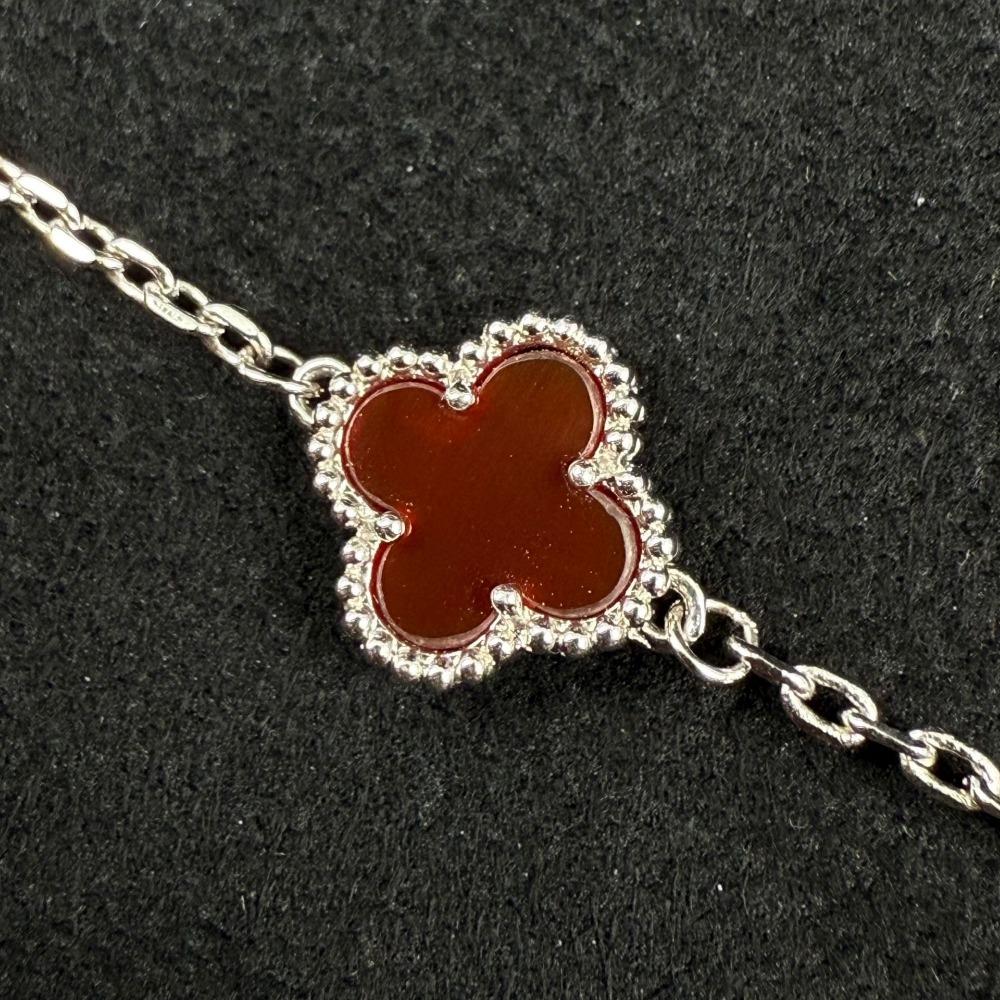 9mm Luxury Agate Four-leaf Clover Necklace Mini High-end Exquisite Necklace Pendant Mini