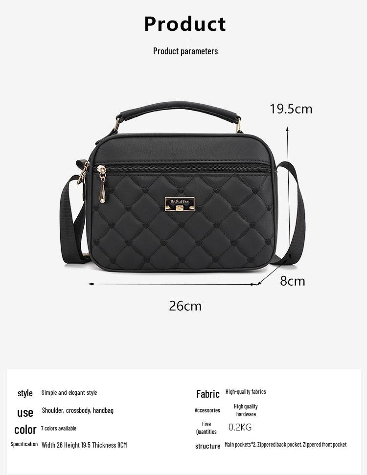 Women's Spring Fashion Crossbody & Shoulder Bag - 2025 New Design, Small Square Handbag