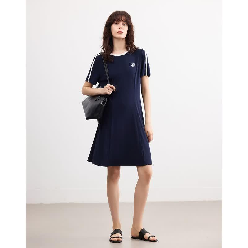 Demana Women s Summer Letter Embroidery Slimming Dress M